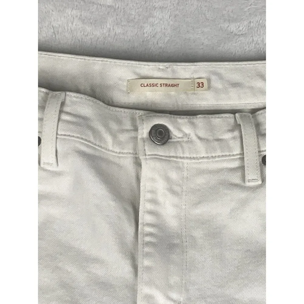 Levi's Cutoff Jean Shorts Womens Classic Straight‎ White Size 33